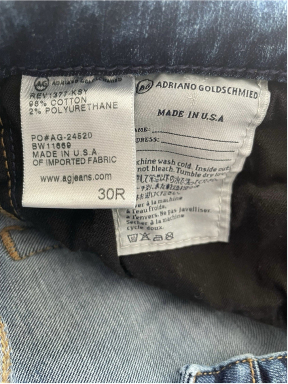 AG Adriano Goldschmied Stevie Ankle Jeans 30 Slim Straight Medium Wash Stretch - Picture 7 of 10
